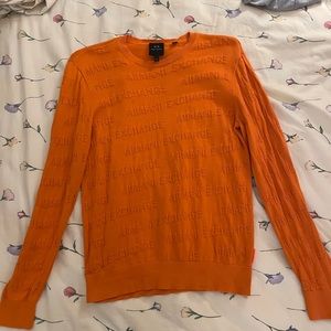 Armani exchange, mens orange sweater XS